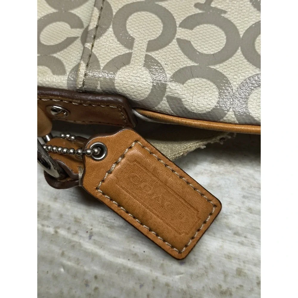 w/COA COACH #42420 Swingpack Signature Coated Canvas - Some‎ Peeling